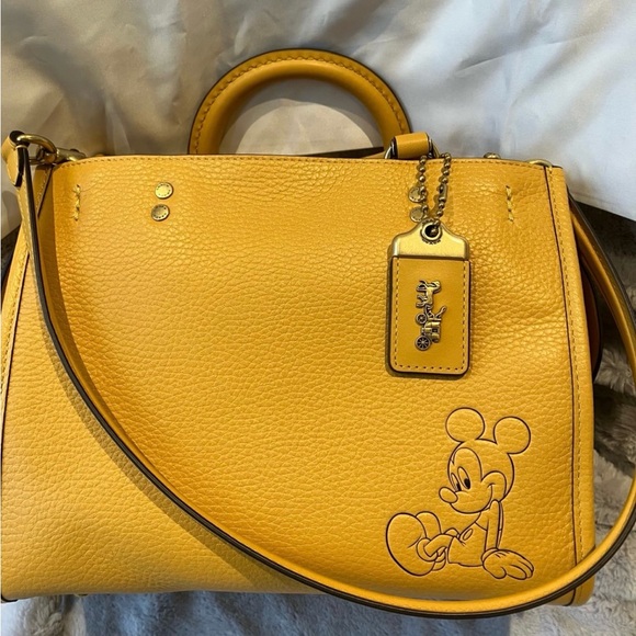Coach Handbags - Coach Yellow Satchel with Mickey Mouse Design